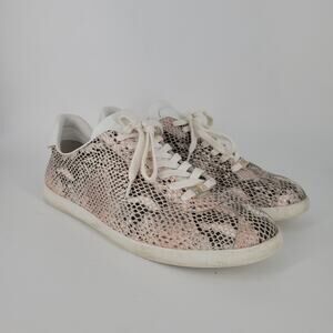 PAIGE Pink Gold Leather Amy Sneakers 9